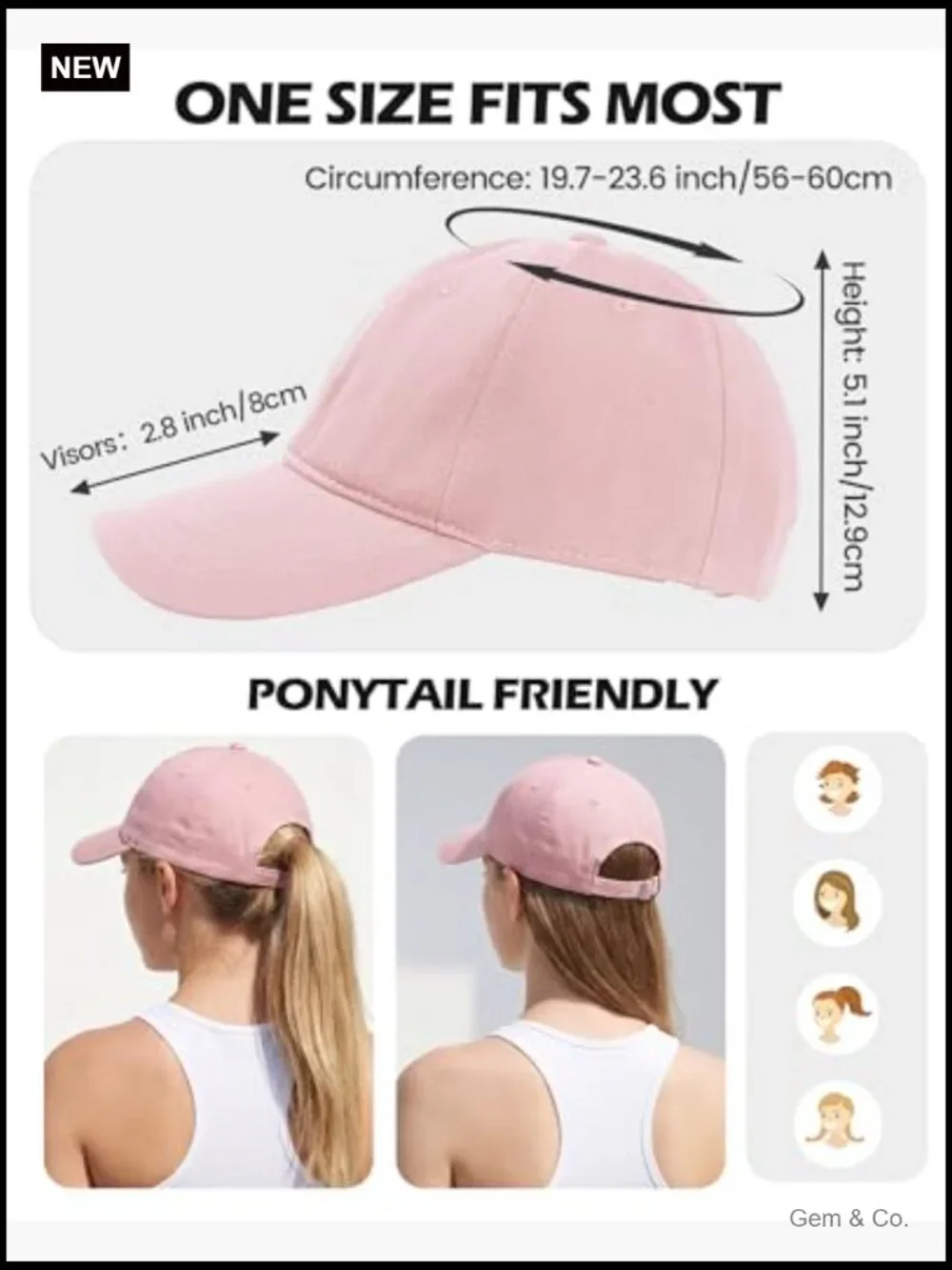 Adjustable Cotton Baseball Cap with Heart Embroidered Design, Unisex Dad Hat
